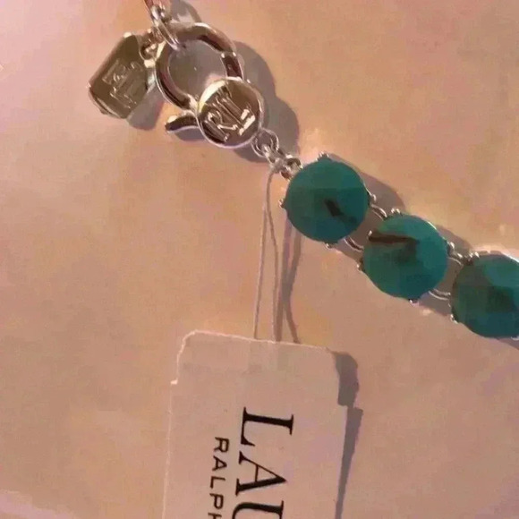 Ralph Lauren Silver Tone Turquoise Necklace - Picture 5 of 7